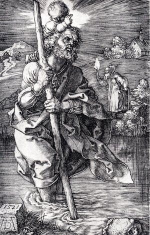 Albrecht Durer - St. Christopher Facing To The Right