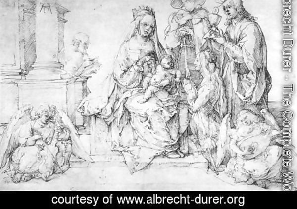 Albrecht Durer - The Virgin With Two Angels And Four Saints (or St. Catherine St. John The Evangelist, St. James The Great And St. Joseph)