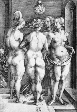 Albrecht Durer - The Four Witches (or Judgment of Paris)