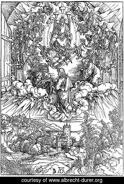 Albrecht Durer - St.John in Clouds, Surrounded by 24 Elders around the Throne of God