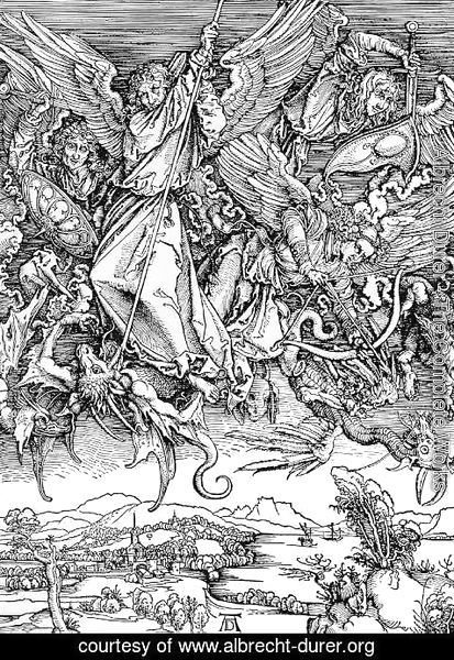 Albrecht Durer - St.Michael and his Angels Fight the Dragon