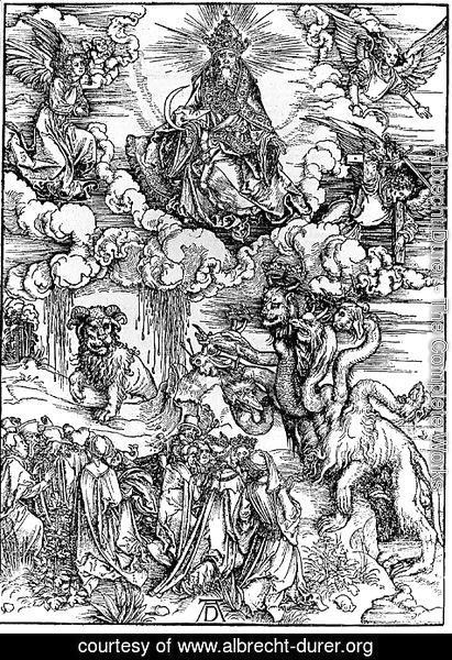 Albrecht Durer - The Seven-Headed Beast and the Beast with Lamb's Horns