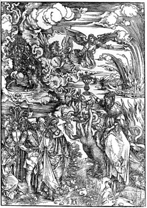 Albrecht Durer - The Woman of Babylon Seated upon a Beast with Seven Heads