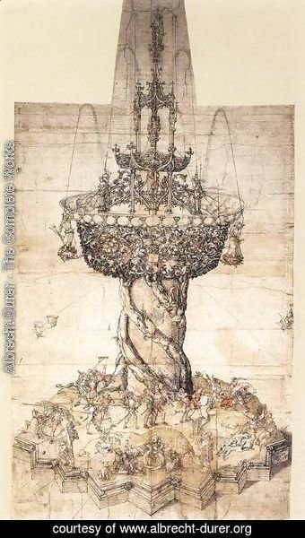 Albrecht Durer - Sketch of a Table Fountain