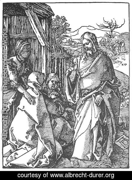 Albrecht Durer - Small Passion, 05. Christ Taking Leave of His Mother