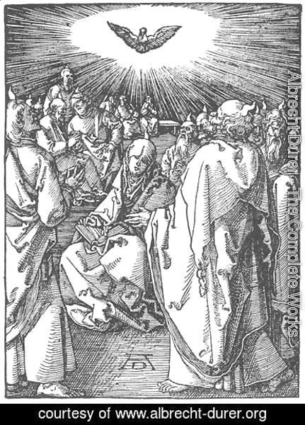 Albrecht Durer - Small Passion, 35. The Descent of the Holy Spirit