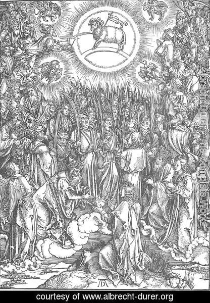 Albrecht Durer - The Revelation of St John, 13. The Adoration of the Lamb and the Hymn of the Chosen