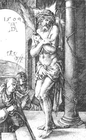 Albrecht Durer - Man of Sorrows by the Column (No. 1)