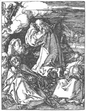 Albrecht Durer - Small Passion 10. Christ on the Mount of Olives