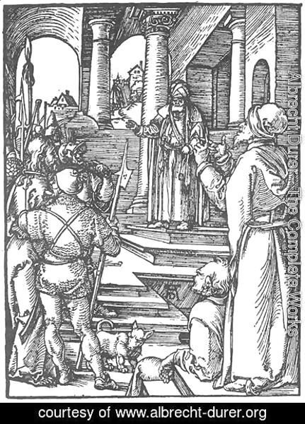 Albrecht Durer - Small Passion 15. Christ before Pilate