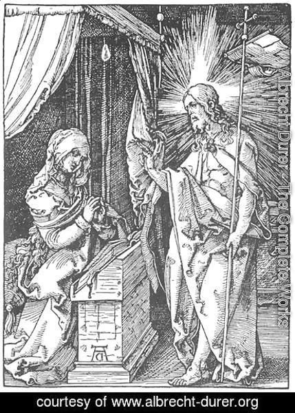 Albrecht Durer - Small Passion 30. Christ Appears to His Mother
