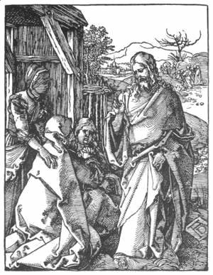 Albrecht Durer - Small Passion 5. Christ Taking Leave of His Mother