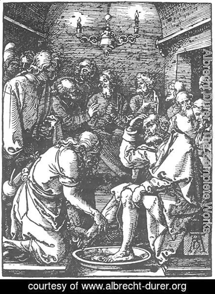 Albrecht Durer - Small Passion 9. Christ Washing Peter's Feet