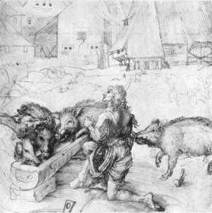 Albrecht Durer - The Prodigal Son among the Swine