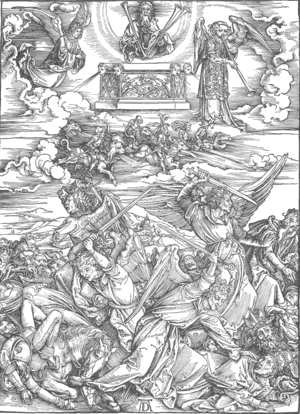Albrecht Durer - The Revelation of St John 8. The Battle of the Angels