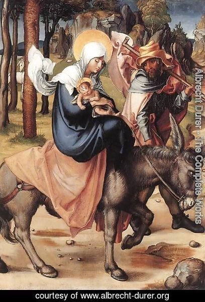 Albrecht Durer - The Seven Sorrows of the Virgin The Flight into Egypt