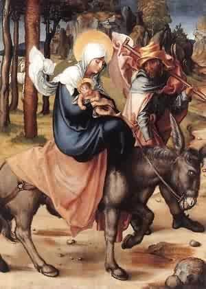 Albrecht Durer - The Seven Sorrows Of The Virgin The Flight Into Egypt 1496 X