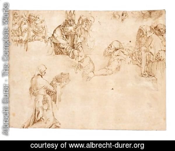 Albrecht Durer - Sheet Of Figure Studies