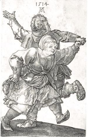 Albrecht Durer - The Peasant Couple Dancing