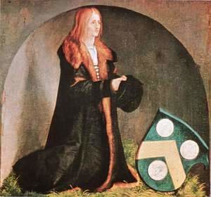 Heller Altarpiece, the founder Jacob Heller with Coat of Arms