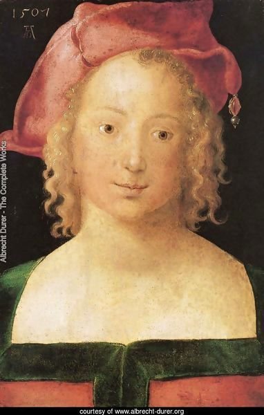 Portrait of a young girl with red cap