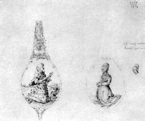 Albrecht Durer - Ornaments for two spoons stalks