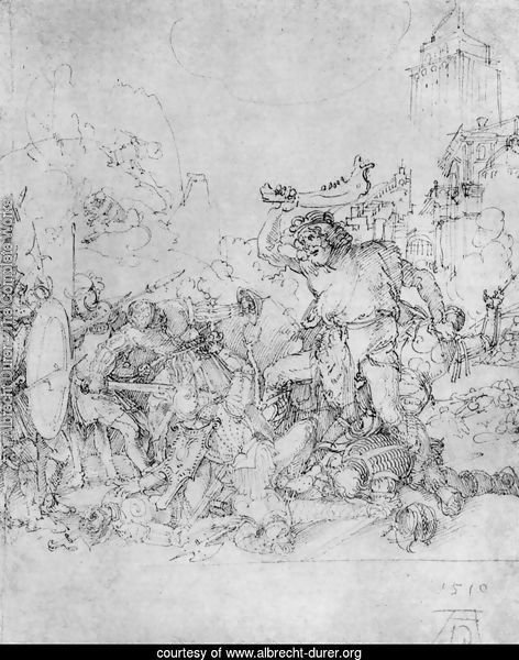 Design for the Fugger Chapel in Augsburg Samson fighting the Philistines 2