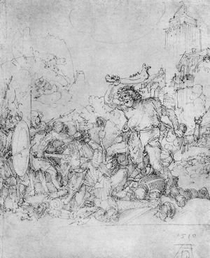 Design for the Fugger Chapel in Augsburg Samson fighting the Philistines 2