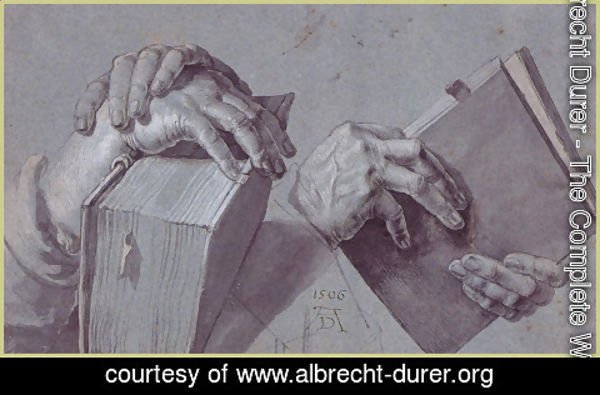 Albrecht Durer - Two Hands Holding A Pair Of Books