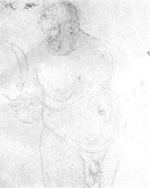 Albrecht Durer - Naked man with mirror