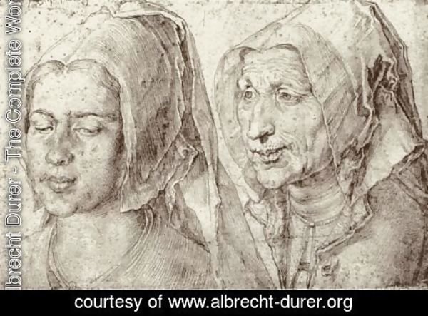 Albrecht Durer - An Young and Old Woman from Bergen op Zoom