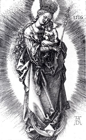 Albrecht Durer - The Virgin On A Crescent With A Crown Of Stars And A Scepter