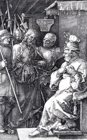Albrecht Durer - Christ Before Caiaphas (Engraved Passion)