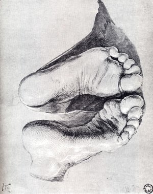 Feet Of A Kneeling Man