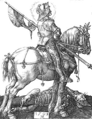 Albrecht Durer - St  George On Horseback