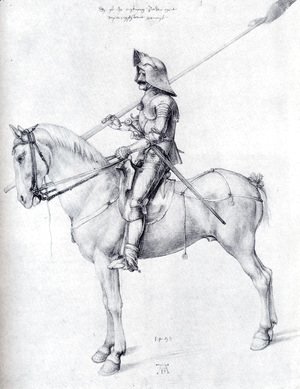 Albrecht Durer - Man In Armor On Horseback