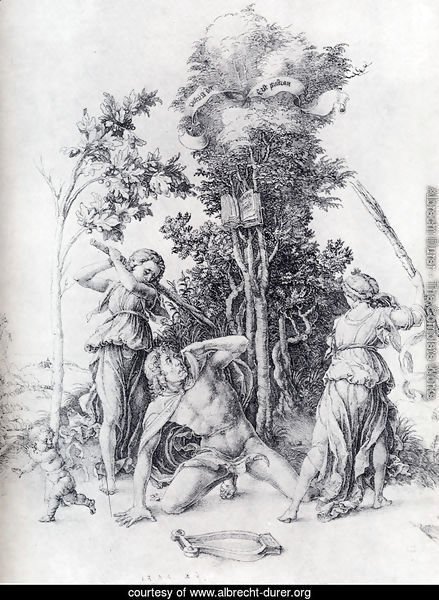 Orpheus Slain By Bacchantes  With A Boy Running Away