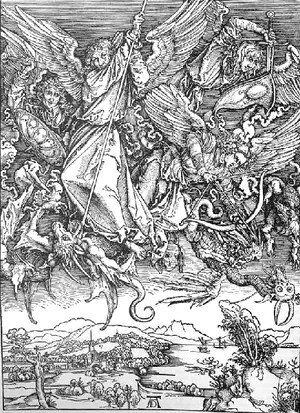 Albrecht Durer - St  Michaels Fight Against The Dragon