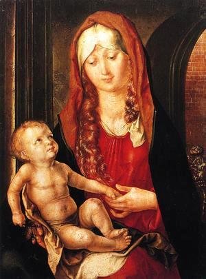 Virgin And Child Before An Archway