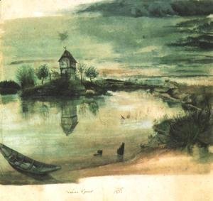Albrecht Durer - House on an Island in a Pond