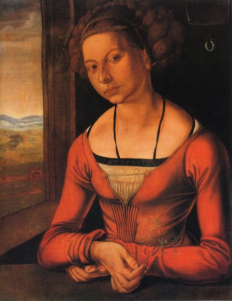 Portrait of a Woman with Her Hair Up