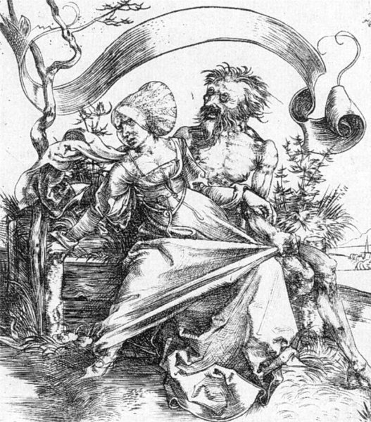 Young Woman Attacked by Death; or, The Ravisher