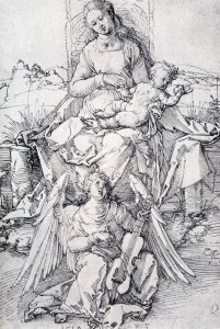 The Madonna And Child With A Music Making Angel