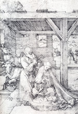 The Nativity: Adoration Of The Christ Child In The Stables with The Virgin And St. Joseph