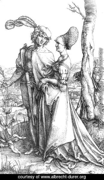 Albrecht Durer - Young Couple Threatened By Death (or The Promenade)
