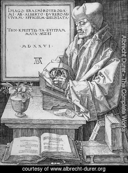 Albrecht Durer - Portrait of Erasmus of Rotterdam