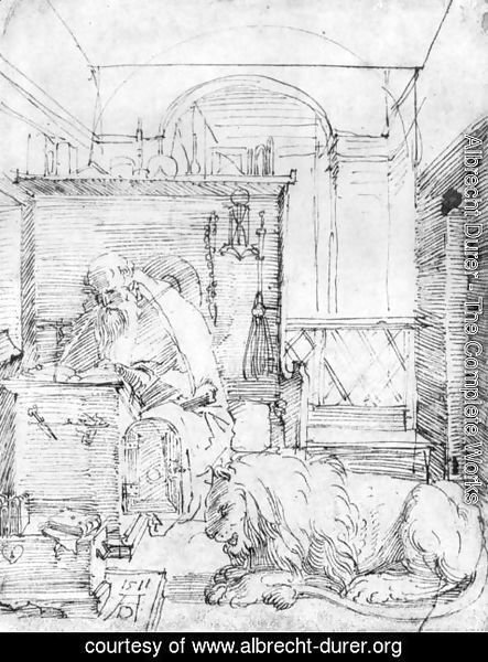 Albrecht Durer - St. Jerome In His Study