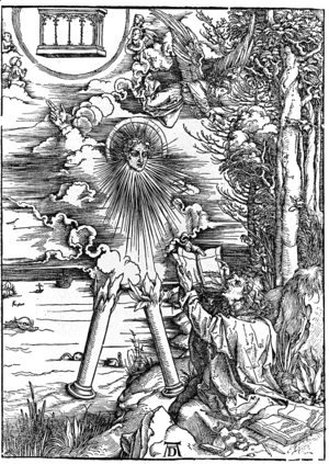 Albrecht Durer - St.John Swallowing Book Presented by Angel