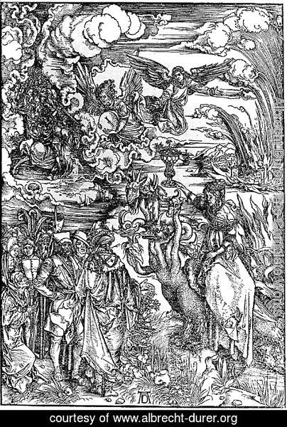 Albrecht Durer - The Woman of Babylon Seated upon a Beast with Seven Heads