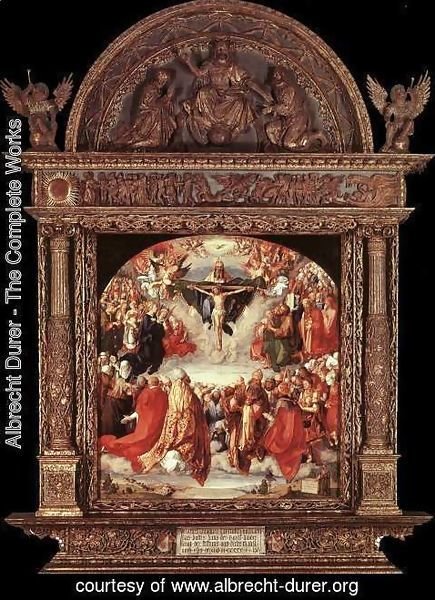 Albrecht Durer - The Adoration of the Holy Trinity (Landauer Altar)